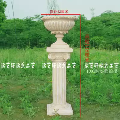 Wedding road lead European style retro gypsum Roman column large flowerpot photography props stage celebration planting flower arrangement