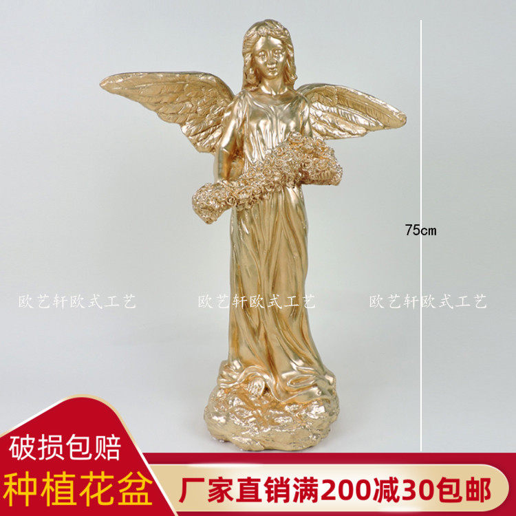 Eurostyle Roman column angel plaster figure sculptures pendulum wedding road leading from goddess fibreglass greeting home