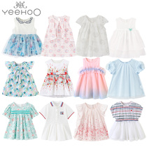 3 folds in English summer girl dress with dress and dress baby skirt baby dress princess dresses nepotism fluffy dress