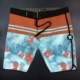Quần short nam đi biển thi đấu thể dục nhanh khô quần dài năm điểm quần thể thao quần short thể thao màu đỏ mùa hè lướt sóng quần short dài đến đầu gối - Quần bãi biển