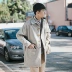 GBOY mùa xuân đơn giản màu sắc dài trench coat nam giới Nhật Bản xu hướng túi áo ve áo trang trí giản dị áo gió phản quang Áo gió
