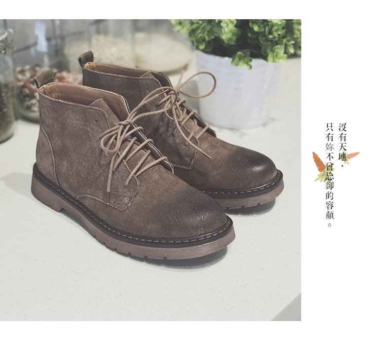 GBOY mùa đông Martin khởi động giày bốt nam Thanh niên Nhật Bản Anh dụng cụ retro giày da lộn nam giản dị các loại giày nam cao cổ