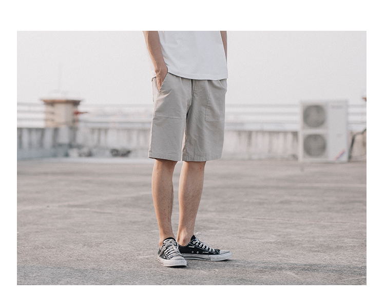 GBOY mùa hè Nhật Bản Harajuku phong cách linen quần short nam thanh niên màu rắn đơn giản phần mỏng rửa chic loose quần quần short nam