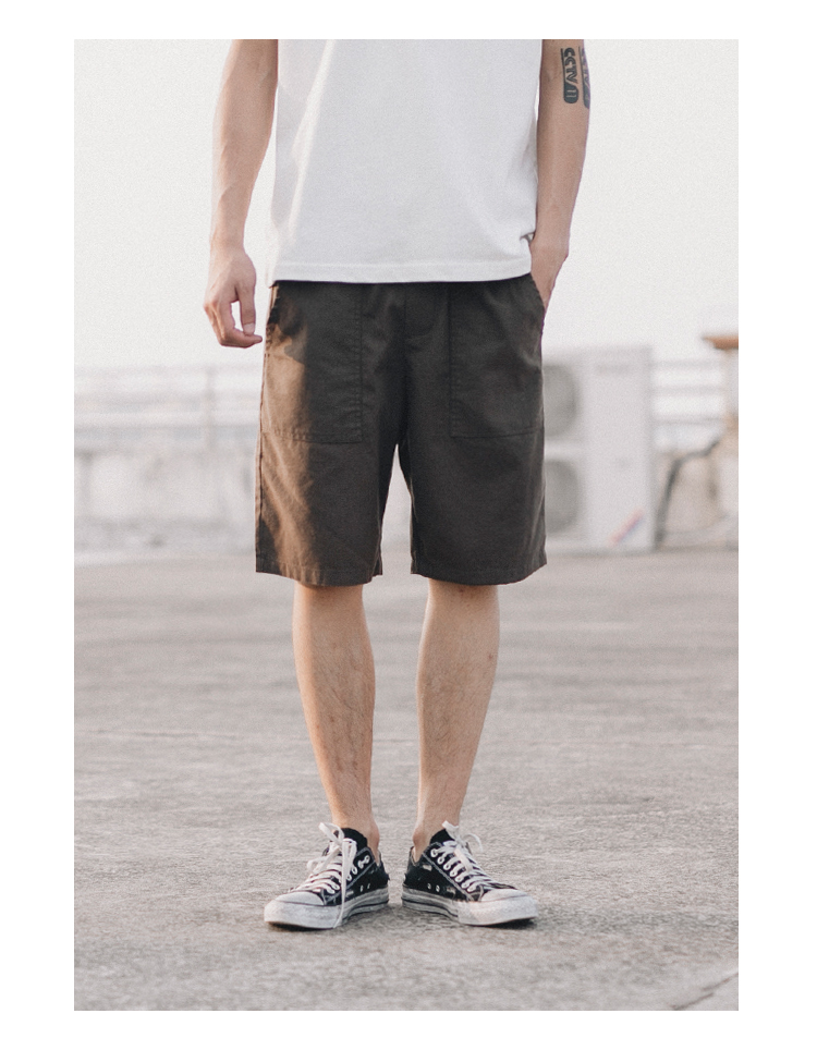 GBOY mùa hè Nhật Bản Harajuku phong cách linen quần short nam thanh niên màu rắn đơn giản phần mỏng rửa chic loose quần quần short nam