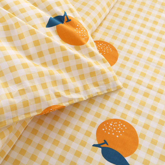 Big Orange Small Fresh Pure Cotton Quilt Cover Cotton Single 150x200 Double 200x230 Student Dormitory Girls