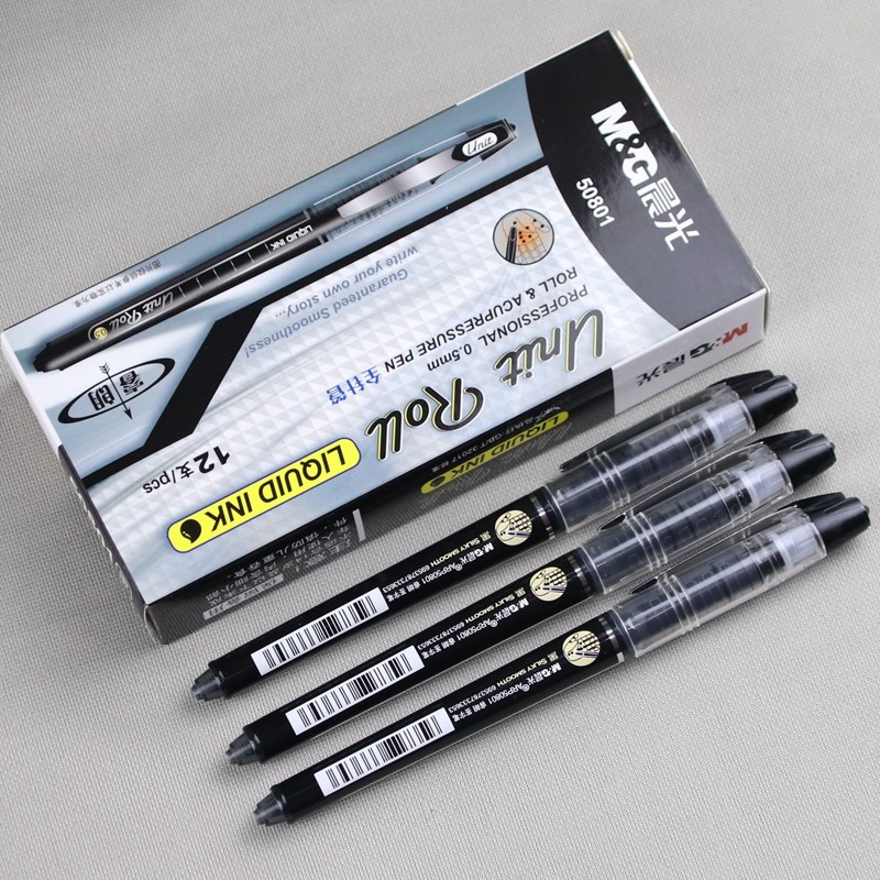 Morning light Ruilliance straight liquid type medium pen ARP50801 Signature pen All needle tube 0 pen 5 Student exam Water pen 