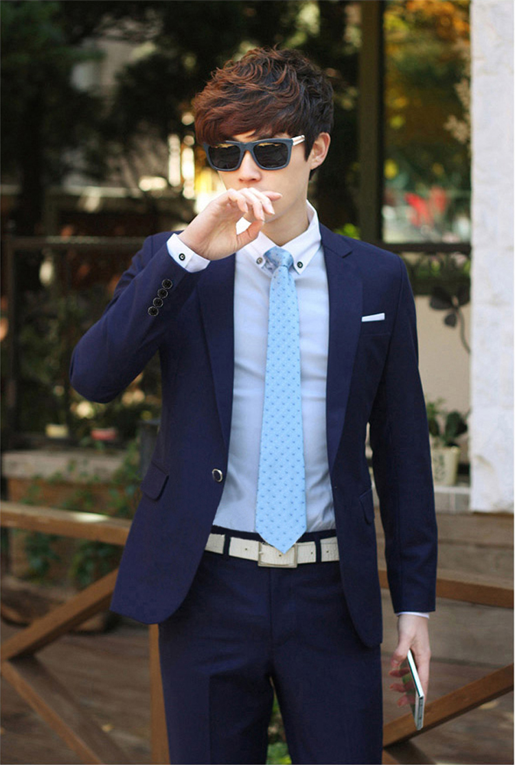 Bộ đồ vest nam phiên bản Hàn Quốc của bộ đồng phục kinh doanh tự tu trang phục chuyên nghiệp với chú rể ăn mặc bộ đồ nhỏ bộ vest nam trẻ trung