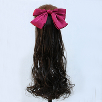 The female butterfly hair hair card long curly hair dumb ponytail short curl wave