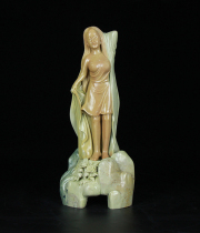 Shi Junzhai Qingtian stone carving figure ornaments boutique National Stone Fujian stone beauty handmade carving collection gift