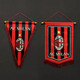 AC Milan Serie A football team exchanges flags