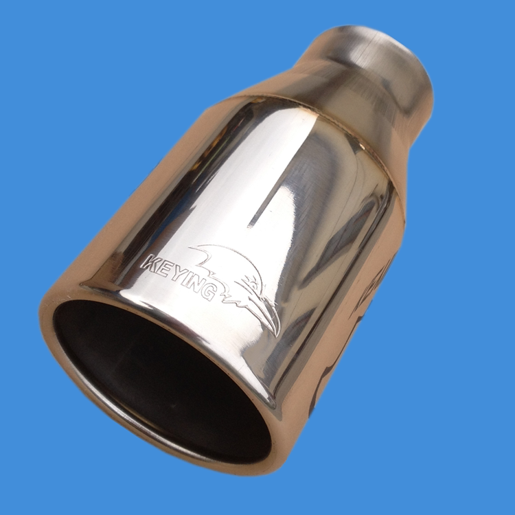 Car retrofit piece 304 Stainless Steel Retrofit Section 101 mm Roll Mouth Big Caliber Exhaust Pipe Trim Tailpipe Tailpipe