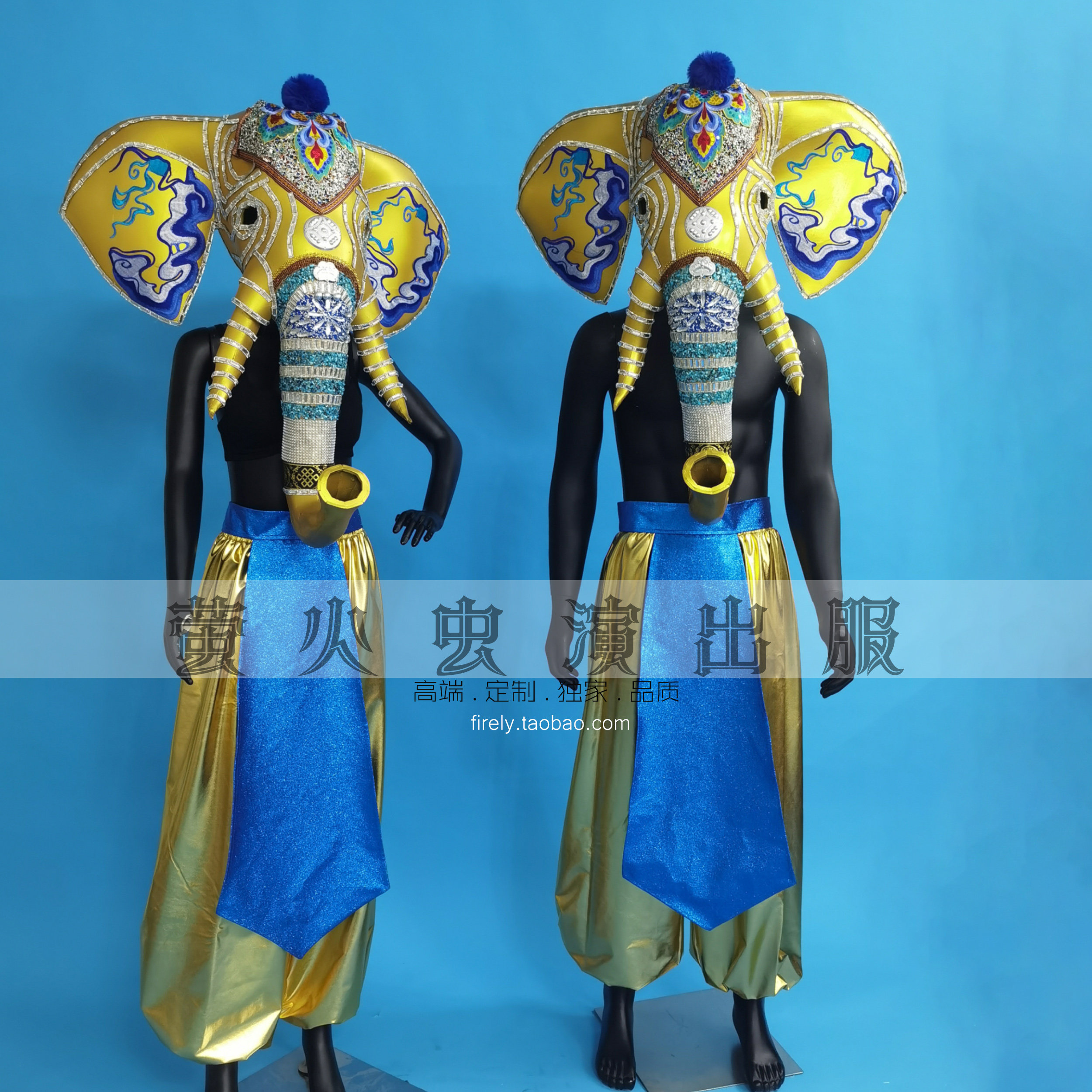 🌟 萤火虫酒吧GOGO演出服：傣族异域风情，大象头饰带你穿越神秘夜店！-民族服装-淘宝好物网