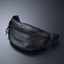 Hong Kong it leather men breast bag Japan Korea trend large capacity crossbody backpack casual personality oblique span running bag
