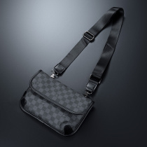 Mens shoulder bag 2021 New it Fashion shoulder bag men mens leather mens bag trend plaid shoulder bag casual