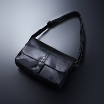 Hong Kong it mens shoulder bag cowhide postman tidal Pack backpack Korean leisure shoulder bag Business Mens bag