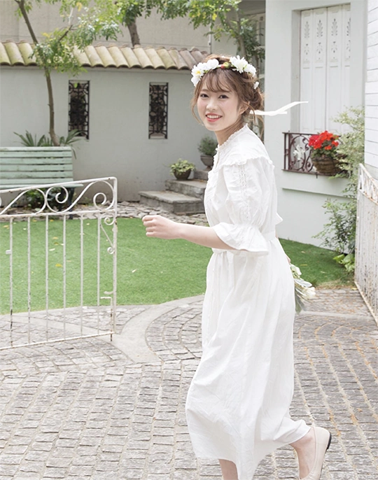 N + 18 mùa hè mới ngọt ngào Nhật Bản ren cạnh nấm nối dài vành đai đầm OP đầm xòe công chúa