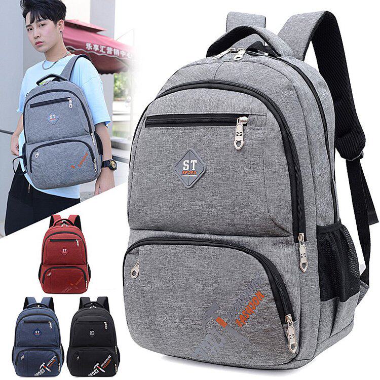 New backpack men's large-capacity fashion backpack multi-functional business casual double backpack Oxford cloth student schoolbag