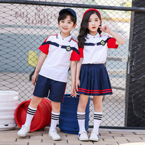 Summer dress for preschool dress briefly sleeve British College Wind and Childrens Class for Sportswear Primary School Uniform Summer Summer Package