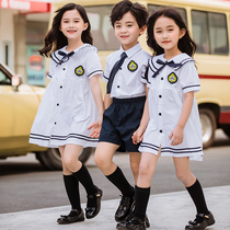 Kindergarten suit summer dress British College wind children graduation clothing suit summer Han Edition elementary school uniform