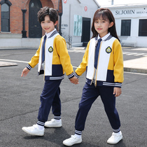 Kindergarten garden suit spring and autumn dress of three pieces of English wind suit for new childrens school uniform suit elementary school students