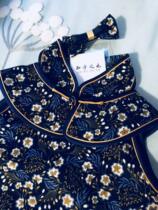 Zhihu girl cheongsam dress Chinese style Chinese style children imported cotton cloth Tibetan cheongsam