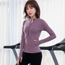 Sport Jacket Tight Fit Woman Spring Autumn Casual Jacket Speed Dry Jersey Running Zipper Cardigan Yoga Fitness Suit Long Sleeve