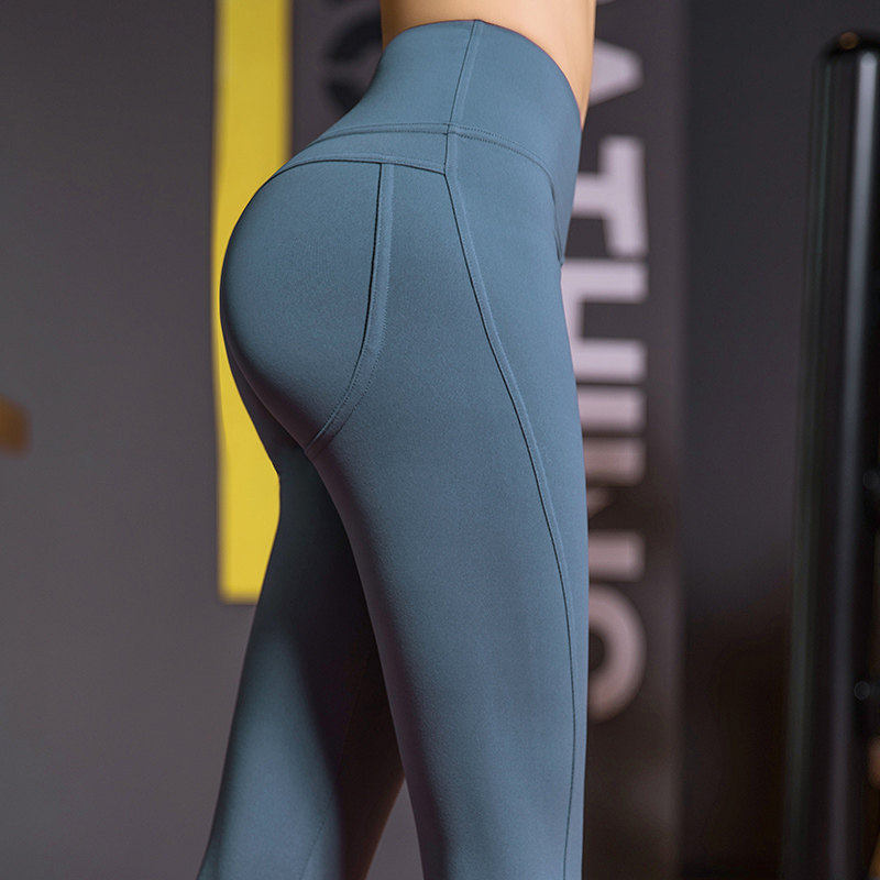 Honey Peach Hip Fitness Running Pants Woman Spring Summer Tight Body Speed Dry High Waist Outwear Training Sports Yoga Long Pants