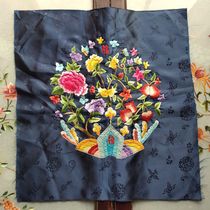 Su embroidery diy cloth patch pure hand-made single-sided embroidery retro cheongsam Hanfu accessories Chinese style old embroidery fabric