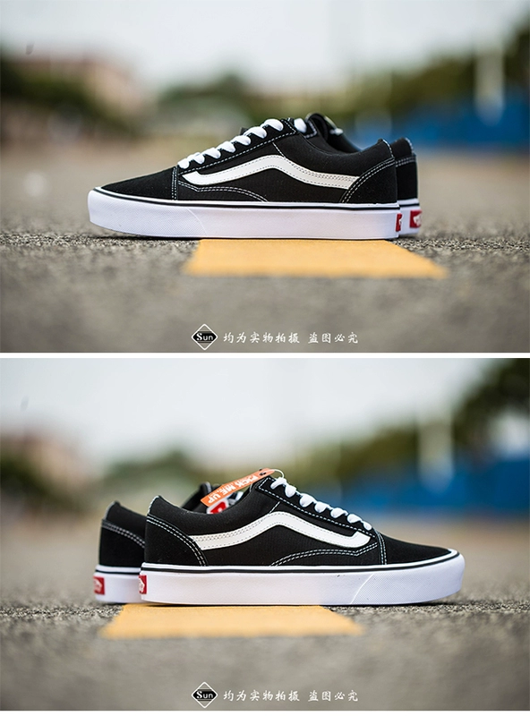 Quạt siêu nhẹ Vans Màu đen và trắng thấp để giúp thu hút những đôi giày nam và nữ Old Skool Giày vải VN0A2Z5WIJU