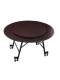 Home round table dining table foldable mobile dining table simple folding table hotel round desktop three-fold table