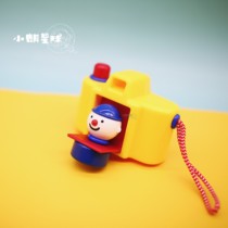 Ambi toys clown surprise retro camera toy baby button pops up causality to take photos over home