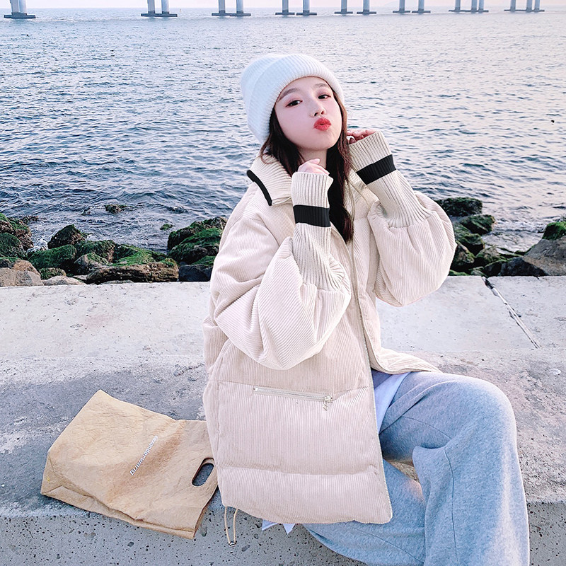 Sandro Mocoloni cotton clothes 2021 New women's Ins surge Winter Short light Core suede cotton clothes