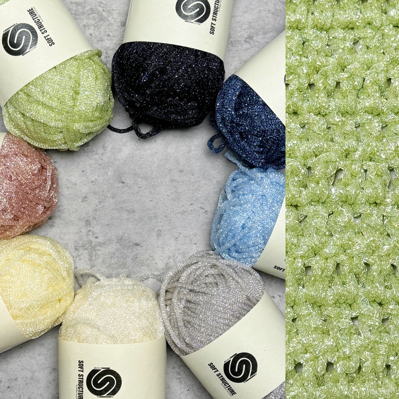 Soft Structure Matte Shiny Plastic Pipe Crochet Bag Thick Yarn 50g