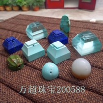 Gemstone Jade seal sample material Custom carving and carving Various shapes of buttons Jade seal printing design Seal engraving