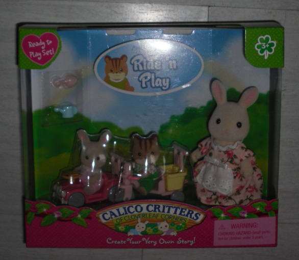 Модель дома 日本epoch 森林家族 玩具 sylvanian families 儿童车+玩偶礼品装