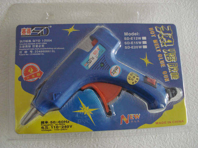 diy hand hot melt adhesive gun 20W with switch high stick powerful 7MM glue stick to make gift box bag gift tool gun