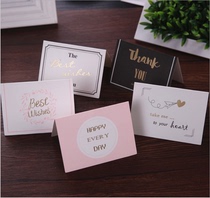 Christmas New Year Valentines Day Greeting Card Birthday Holiday Folding Small Card Exquisite Gilded Message Card Single Card