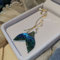 JIANGZI STU sauce Super fairy green mermaid upgrade 18K gold earring wire ear clip