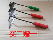 Hao Ji forged new garden small hand hoe garden grass garden farm tools gardening household vegetables buy two free one