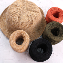 Cotton hemp thread self-made hat thread sun hat female summer woven crochet straw hat handmade hook hat special thread summer