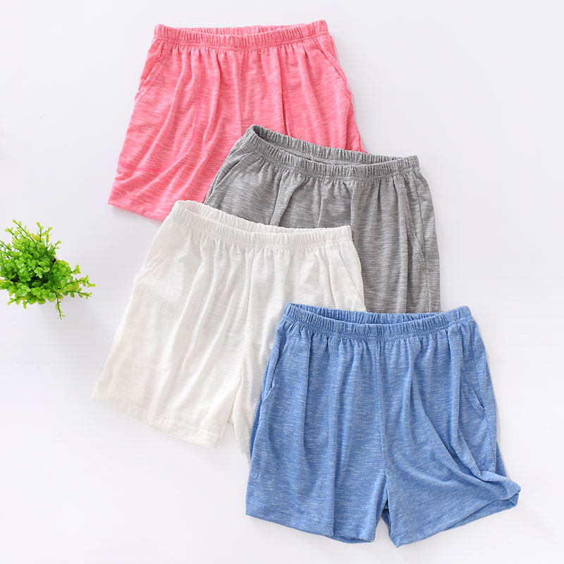 Pajama pants new women's summer shorts home pants loose large size cotton can be worn outside slub cotton student thin beach pants