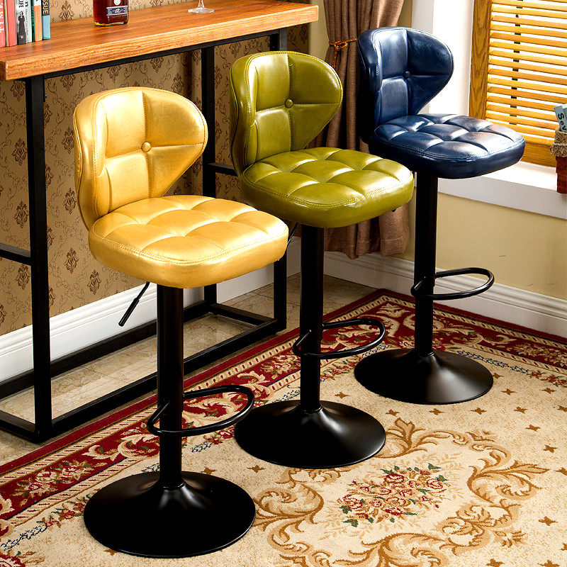 Buy European Retro home Bar Chair high stool table Chair lifting swivel