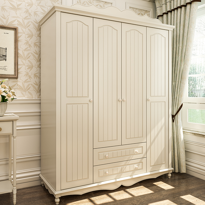 Wardrobe Solid Wood Wardrobe Sliding Door European Wardrobe