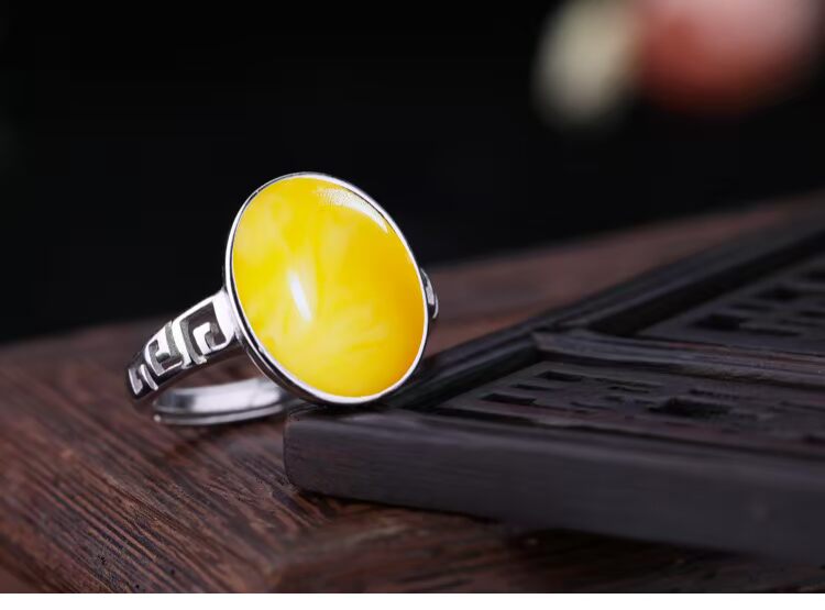 Nhẫn bạc trắng mạ bạc 925 nhẫn trống hỗ trợ sáp ong vòng hỗ trợ vòng màu ngọc lam hỗ trợ vòng hổ phách hỗ trợ vòng hỗ trợ 11 * 14 nhẫn kim tiền pnj