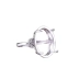 S925 sterling bạc mạ bạch kim nhẫn trống khay tự làm nữ mô hình dát sáp ong mở vòng hỗ trợ 14 * 18 khay bạc nhẫn vàng 24k Nhẫn
