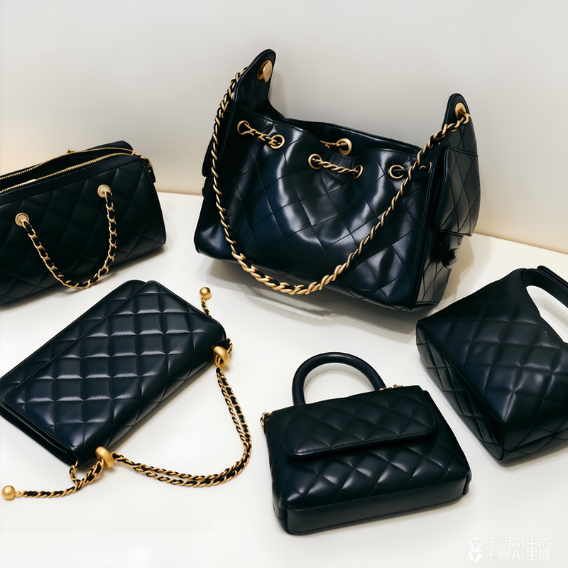 Classic Elegance That Never Fades: Adjustable Trash Bag-Style Sheepskin Small Gold Ball Quilted Chain Shoulder Bag for Women