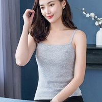 100% tinh khiết cashmere cổ áo sling nữ mỏng giảm béo hoang dã chạm đáy ấm đơn giản màu rắn áo vest nữ