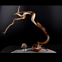  Taihang cliff cypress ornaments large root carvings wood carvings twisted roots Tuotuo red and white yin and yang materials new Chinese Bogu