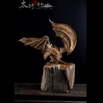  Taihang soul cliff cypress original shape-conforming hand carving(Pterodactyl) Collection of fine art Home furnishings