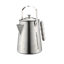 Komans grandmas kettle is a beautiful fire-burning kettle that quickly boils the kettle. Outdoor stainless steel one-piece teapot portable eagle-beak kettle.